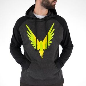 Maverick Paul Logan 2 Tone Neon Graphic Pullover Hoodie